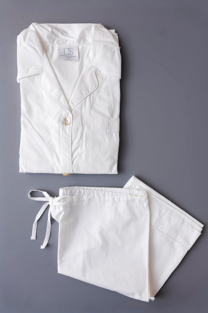 COTTON PAJAMAS - WHITE
