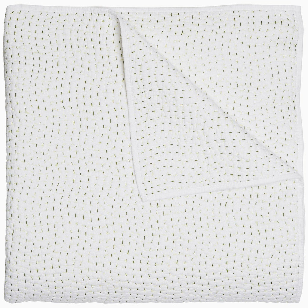 Organic Hand Stitched Moss Quilt