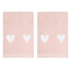 PINK TERRY GUEST HAND TOWELS