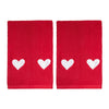 RED TERRY GUEST HAND TOWELS