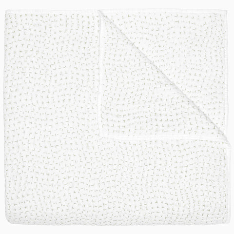 SILK CHARMEUSE QUILT - SMALL DIMPLES - GREEN