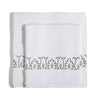 CUSTOM CLASSIC FLOWER TERRY BATH AND HAND TOWEL SET - BLACK & BEIGE
