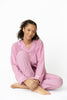 COTTON PAJAMAS - LILAC GINGHAM PRINT