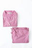 COTTON PAJAMAS - LILAC GINGHAM PRINT
