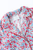 COTTON PAJAMAS - RED & BLUE FLOWER PRINT