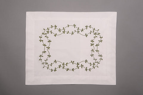 ESSEX - BOUDOIR SHAM WITH MONOGRAM (BLUE)