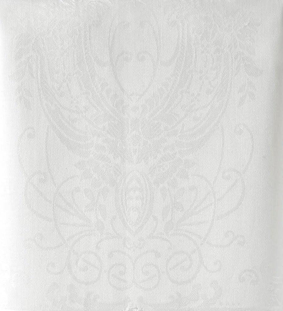 BROCHE LINEN HAND TOWEL WITH FRINGE