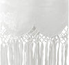 BROCHE LINEN HAND TOWEL WITH FRINGE