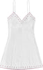 SLIPS - PERCALE WITH EMBROIDERED SHOCKING PINK DOTS