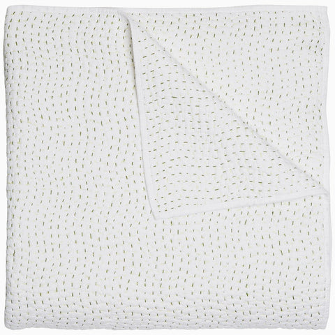 Organic Hand Stitched White Quilt