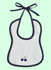 BABY BIB WITH BLUE CHERRY EMBROIDERY