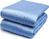 SILK CHARMEUSE QUILT - CHANNEL STRIPE - FRENCH BLUE