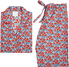 LIBERTY COTTON PAJAMAS - RED & BLUE FLOWER PRINT