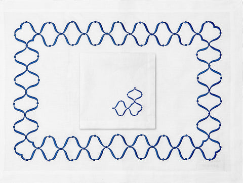 Capri Place Mats In Denim Blue