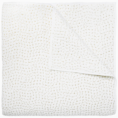 Organic Hand Stitched White Quilt